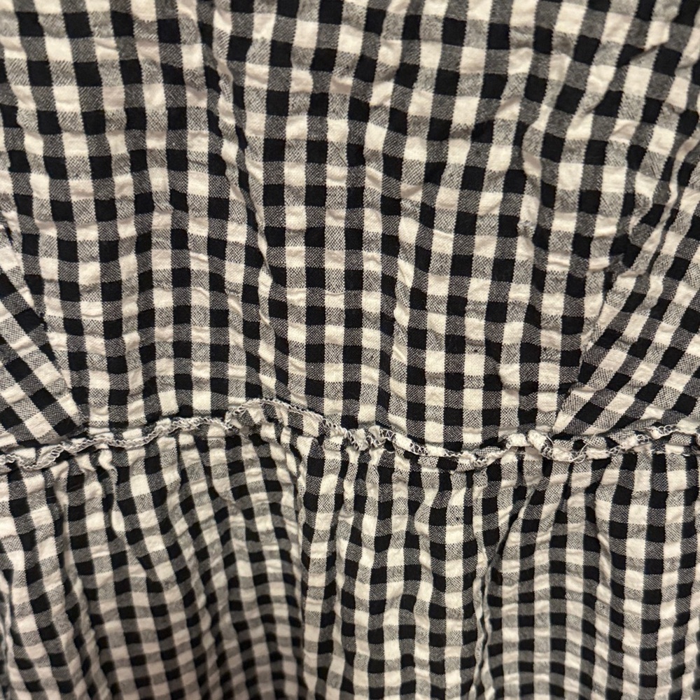 Elegant Black and White Checkered Mini Dress - Picture 3 of 3